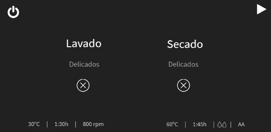 Pantalla de finalización
